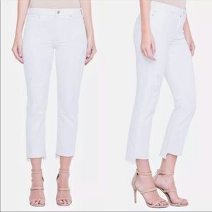 Liverpool Jeans Company White Ankle Crop Jeans